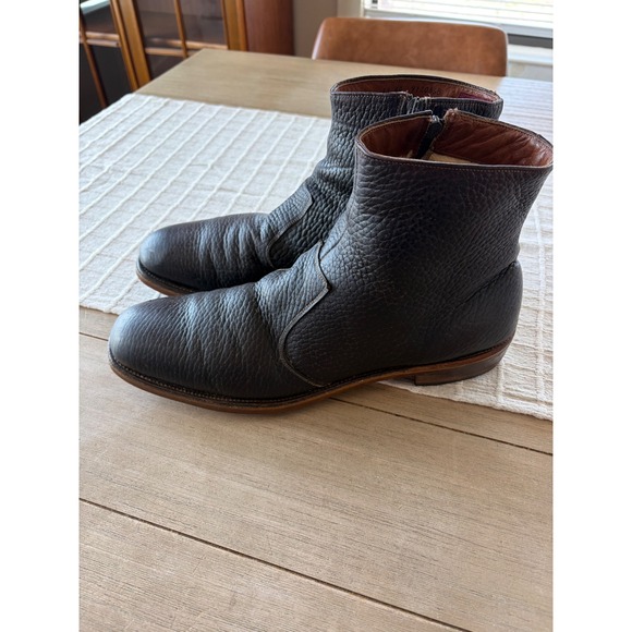 Wright Arch Preserver Mens 13 AA Brown Pebble Leather Shearling Side Zip Boots